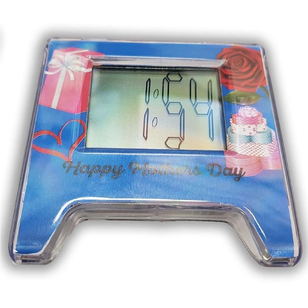 Mother's Day Portable Bedside Desk/Table Digital Battery Operated Alarm Clock BL