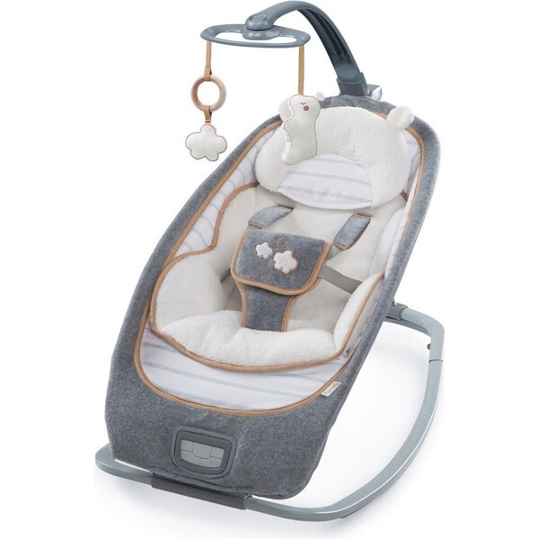 Ingenuity Boutique Rocking Seat/Chair Bouncer for Baby/Newborn Bella Teddy Grey