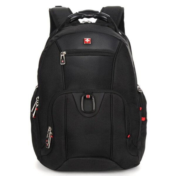 Swisswin Swiss waterproof 17" laptop Backpack School backpack Travel Backpack SW0809 Black