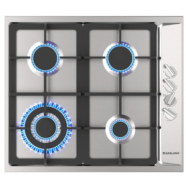 GASLAND chef Gas Cooktop 4 Burners Gas Hob Cast Iron Cook Top Trivets 60cm Stove