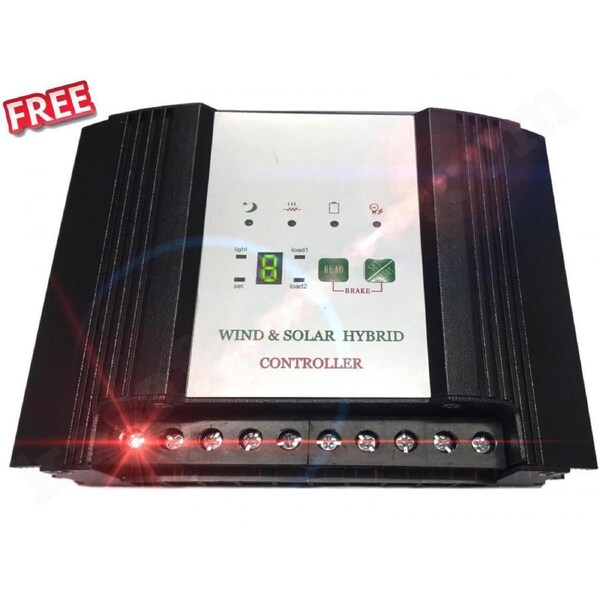 KASA 300W Wind Turbine Generator 24V 3 Blade Digital Hybrid Wind Solar Controller