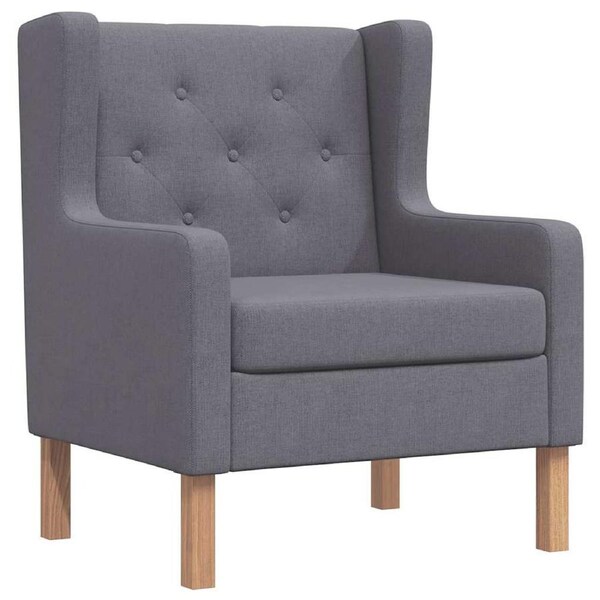 Armchair Grey Fabric vidaXL
