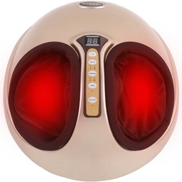 Foot Massager Machine Gold 3D Shiatsu Heat Kneading Pressing Relax Home Massage