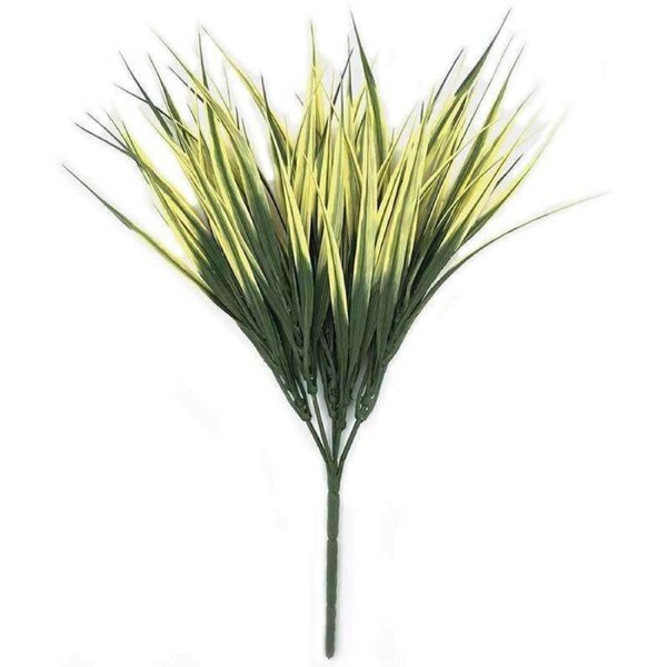 5 Pack - UV Yellow Tipped Grass Stem - 35cm