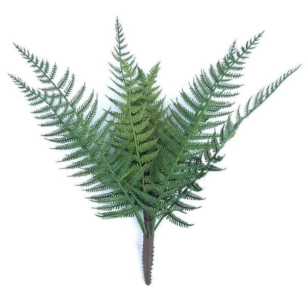 5 Pack - UV Dark Artificial Fern Stem 30cm