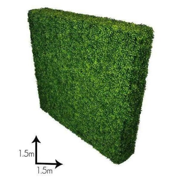Portable Mixed English Artificial Boxwood Hedge UV Resistant 1.5m x 1.5m