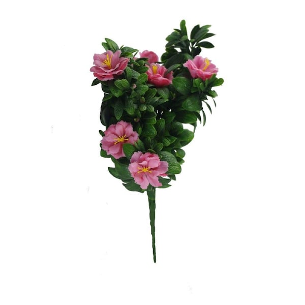 UV Pink Rose Bunch - 45cm