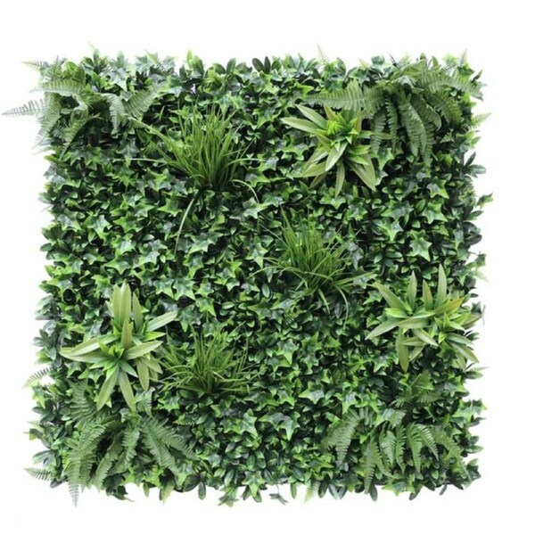 Luxury Green Sensation Artificial Vertical Garden / Fake Green Wall 1m x 1m UV Resistant