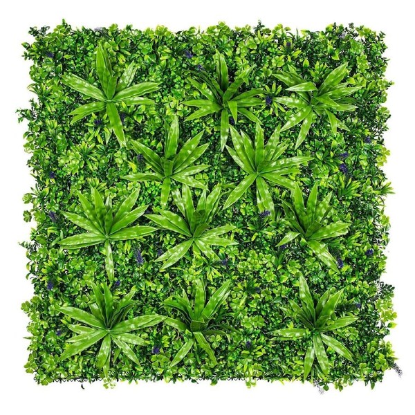 Lavender Artificial Vertical Garden / Fake Green Wall 1m x 1m UV Resistant UV Resistant
