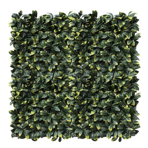 Lemon Leaf Artificial Hedge Panel / Fake Vertical Garden 1m x 1m UV Resistant