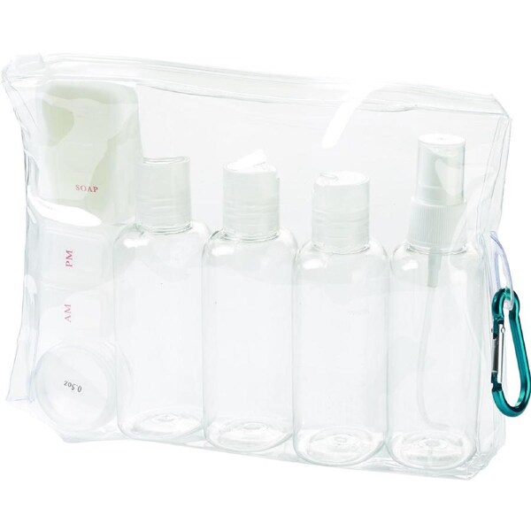 Lewis N. Clark TSA 3-1-1 Carry On Travel Bottles Toiletry Set Kit Liquids