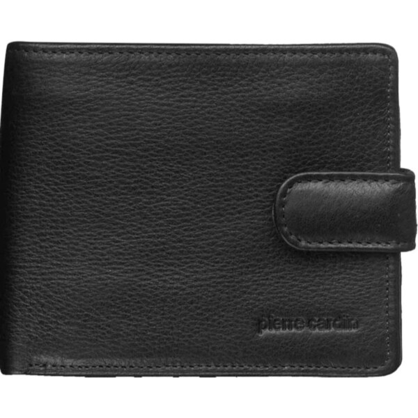 Pierre Cardin RFID Mens Wallet Bi-Fold Genuine Italian Leather w GIFT BOX - Black