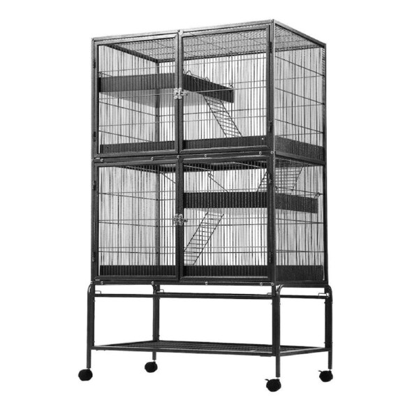 Pet Cat House Rabbit Hutch Ferret Hamster Animal Home Aviary Bird Cage Guinea Pig Chinchilla 4 Levels