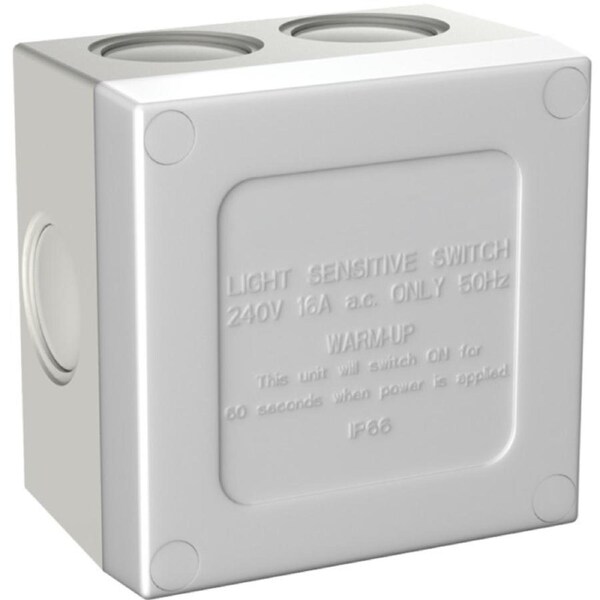 CABAC HSC110SS Weatherproof Sunset Switch Light Sensor / Timer / Eco Easy Mode & Timer Programming