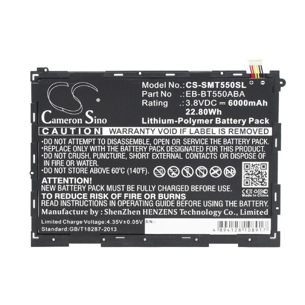 Battery For Samsung Galaxy Tab A 9.7 SM-T550 SM-T555 SM-T555C SM-P351 P550 P555 P555Y EB-BT550ABA EB-BT550ABE