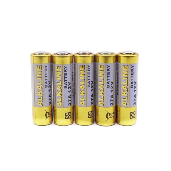 5x 12V Alkaline 27A,A27,G27A,MN27,MS27,GP27A,L828,V27GA,CA22,EL812,SNN4176A,A27BP,K27A,VA27GA,VR27,MS27,R27 Garage Car Remote Alarm Control Battery