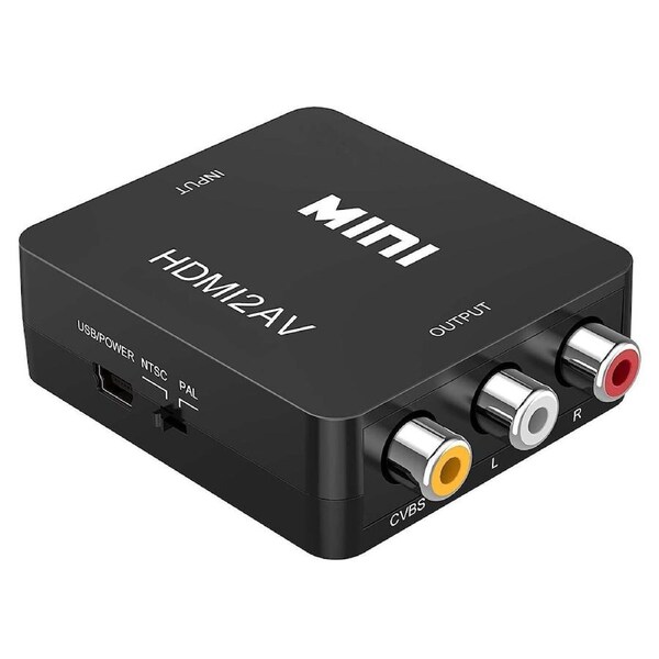 HDMI to RCA Composite AV CVBS 3RCA Video Cable Converter Adapter 1080p Downscaling