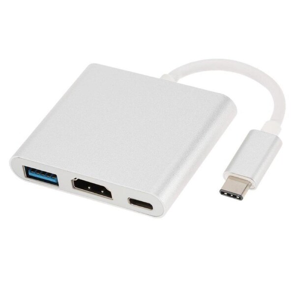 3in1 Type C USB 3.1 to USB-C 4K HDMI USB 3.0 Charging Adapter Cable Hub For Apple Macbook