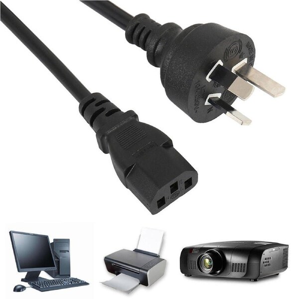 AU 3 Pin Mains Power Lead Cable Cord for PC Laptop Monitor Desktop Printer