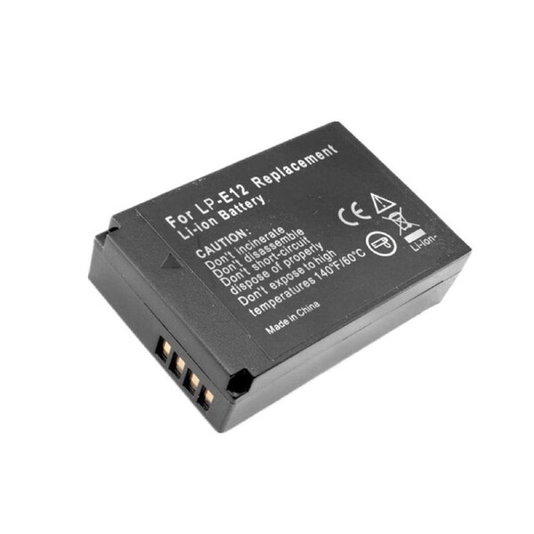 Replacement LP-E12 Battery for Canon EOS 100D/Kiss M/M10/M100/M200/M50/M50 Mark II/Rebel SL1/PowerShot SX70 HS