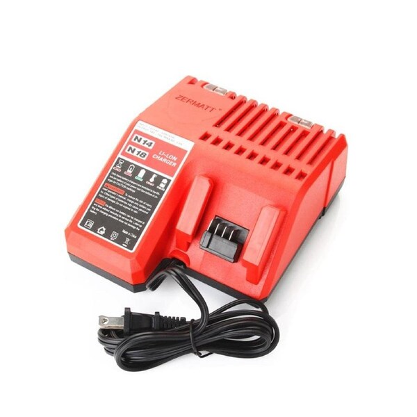 14V-18V Li-ion Battery Charger for Milwaukee M18 M12-18C 48-59-1812 M18B4 0880-20 2662-20 M18BBL-0 M18BX