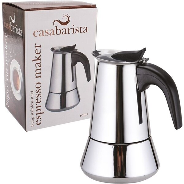 Casabarista Roma 6 Cup Stainless Steel Espresso Maker