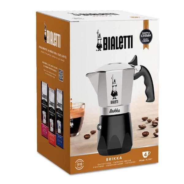 Bialetti Brikka 4 Cup Espresso Coffee Maker