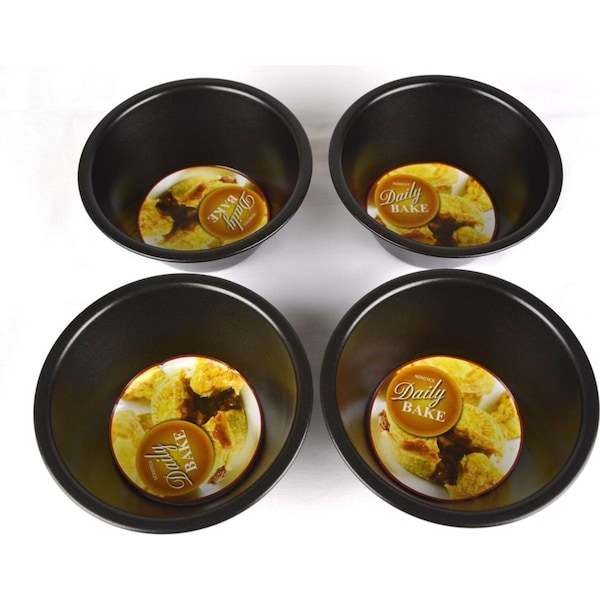 Daily Bake 12cm x 5cm Non Stick Mini Pie Pans - Set of 4