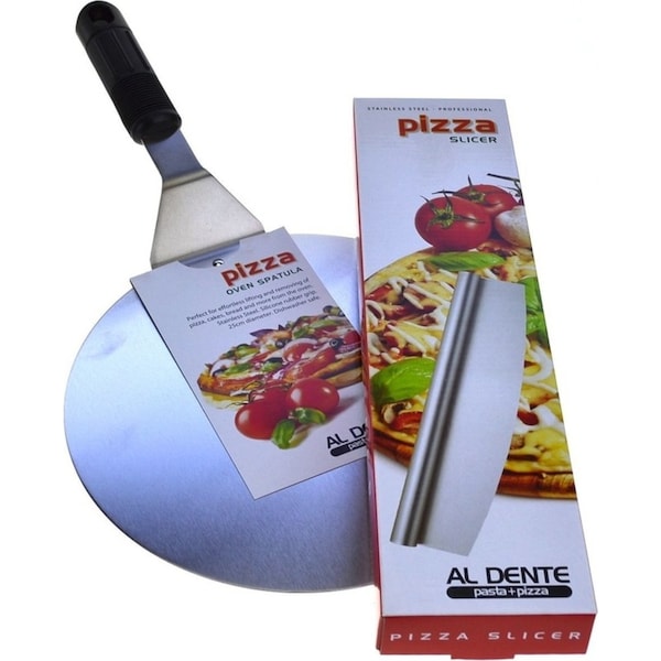 Al Dente Stainless Steel Pizza Pro. Pack - Lifter & Cutter