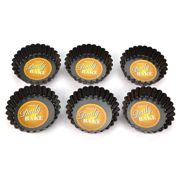 Daily Bake Mini-Quiche Pan With Loose Base 7.5cm x 2cm - Set of 6