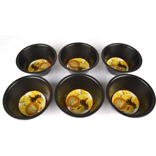 Daily Bake Non-Stick Mini Pie Pans 12cm x 3cm Set of 6