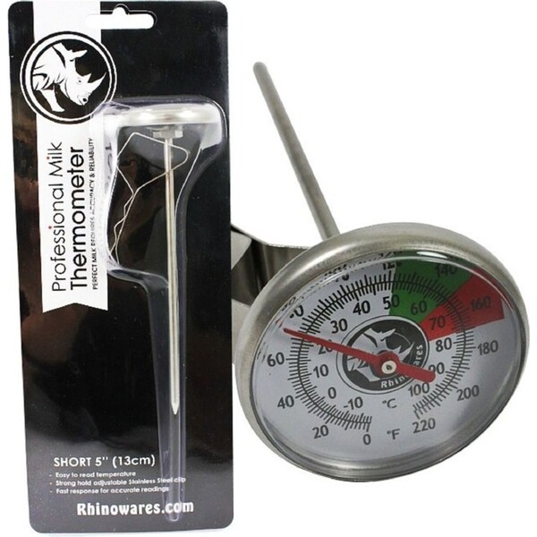 Rhinowares Milk Frothing Thermometer Short
