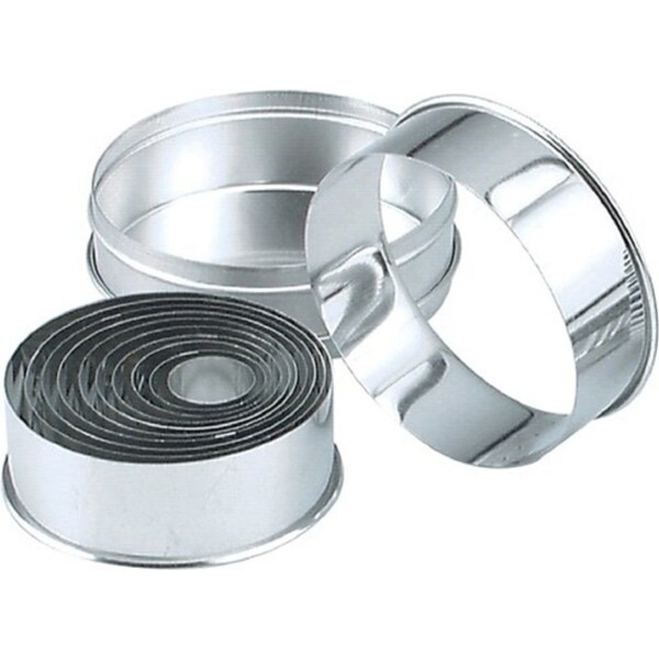 Chef Inox 11 Piece Plain Round Cutter Set