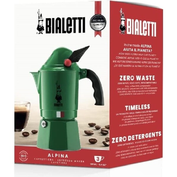 Bialetti Moka 3 Cup Alpina Espresso Maker