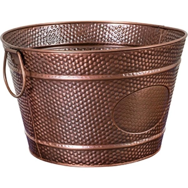 Moda Round Beverage Tub Antique Copper Plated 35 x 22cm
