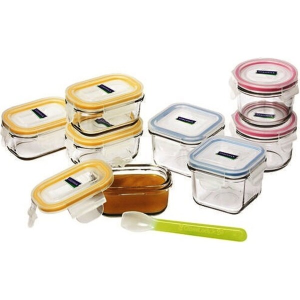 Glasslock 9 Piece Baby Food Container Set With Lids