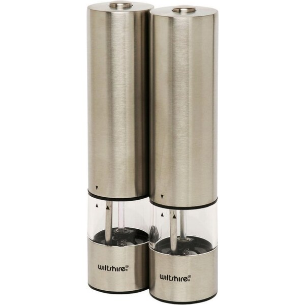Wiltshire Stainless Steel Electric Salt Pepper Mill Set