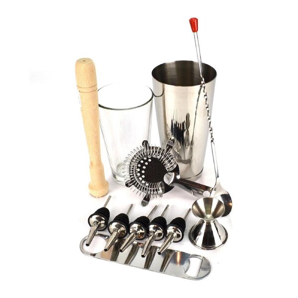 PurpleSpoilz Boston Shaker Set Ss With A Davis & Waddell Bar Board