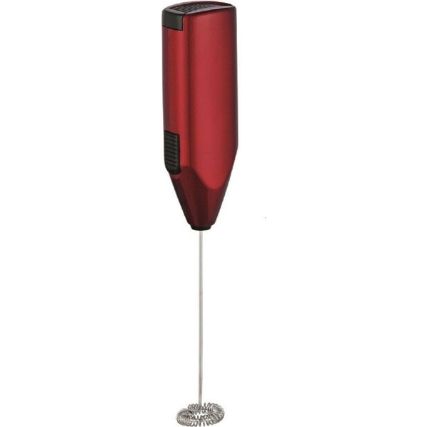 Avanti Little Whipper Milk Frother with Stand - Red