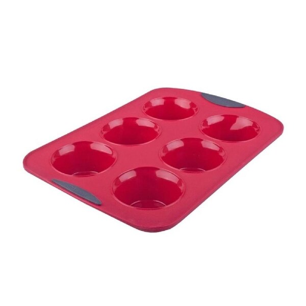 Daily Bake Silicone 6 Cup Jumbo Muffin Pan