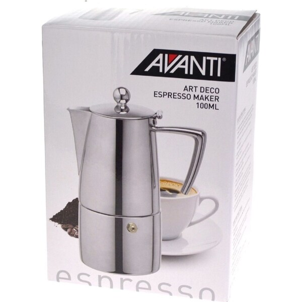 Avanti 2 Cup Art Deco Espresso Coffee Maker Percolator