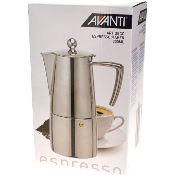 Avanti 6 Cup Art Deco Espresso Coffee Maker Percolator