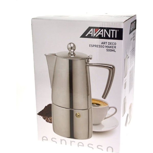 Avanti 10 Cup Art Deco Espresso Coffee Maker Percolator