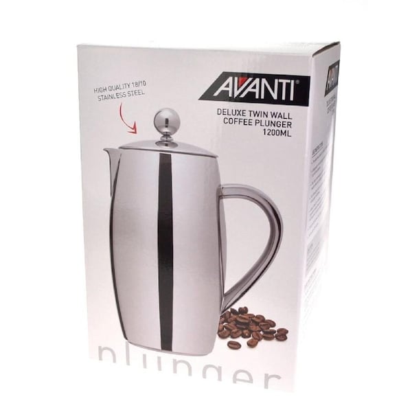 Avanti Deluxe Twin Wall 8 Cup Coffee Plunger 1.2L