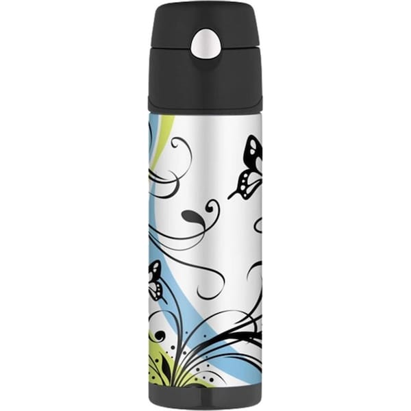 Thermos 530Ml Stainless Steel Vacuum Hydration Bottle - Butterfly