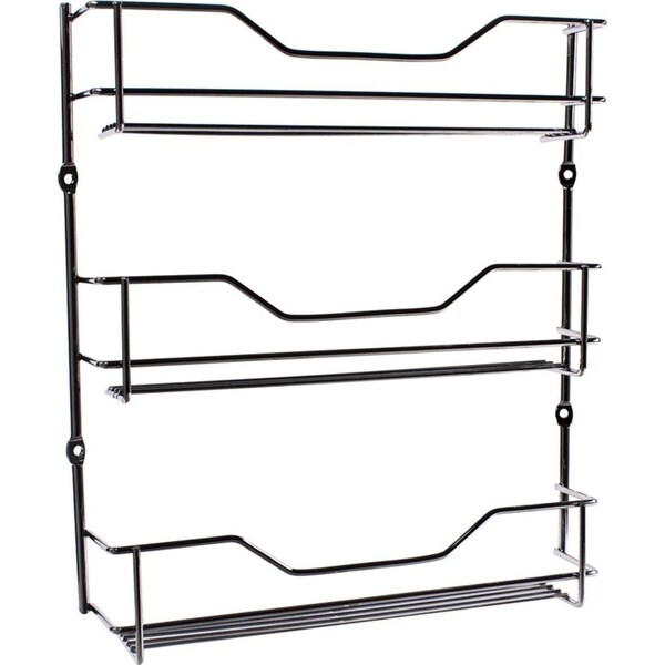 Entree Chrome 3 Tier Spice Rack - Silver