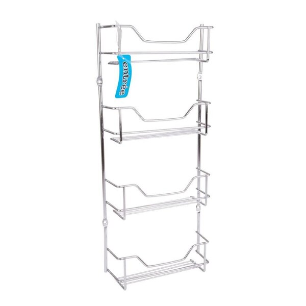 Entree Chrome 4 Tier Spice Rack - Silver