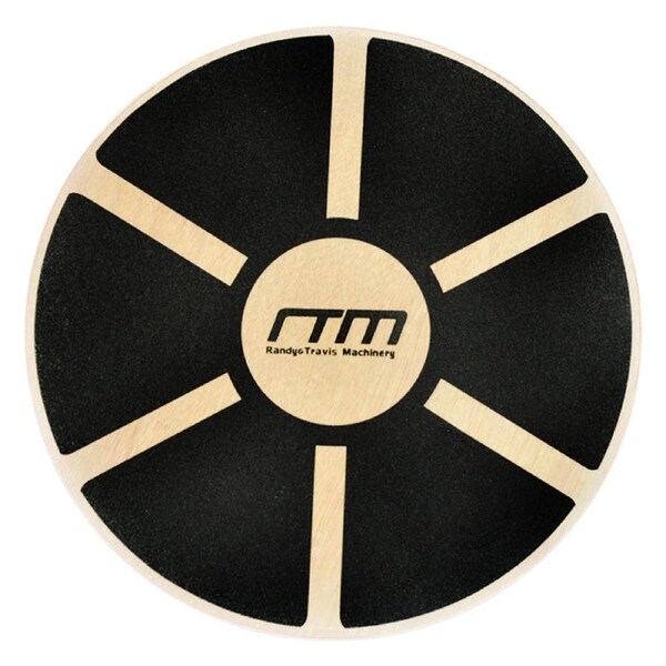 Heavy Duty 15.5" Wooden Balance Board with Non-Slip Pad for Fitness Training