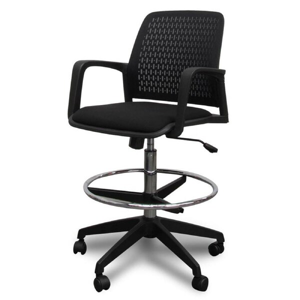 Clayton Drafting Office Chair - Black