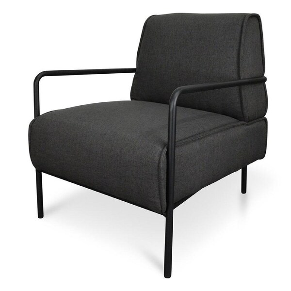 Ken Fabric Lounge Chair - Dark Grey